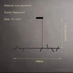 Minimalist Iron Pendant Light with Adjustable Spots
