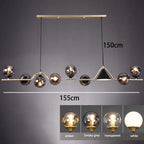 Nordic Iron Glass Pendant Light for Dining Room