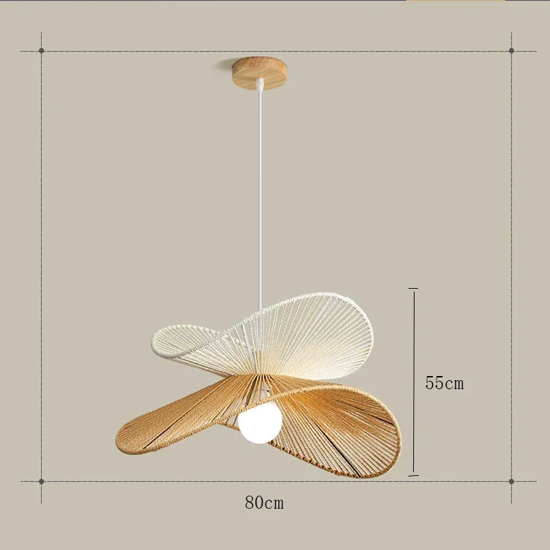 Bohemian Rattan Pendant Light for Bedroom