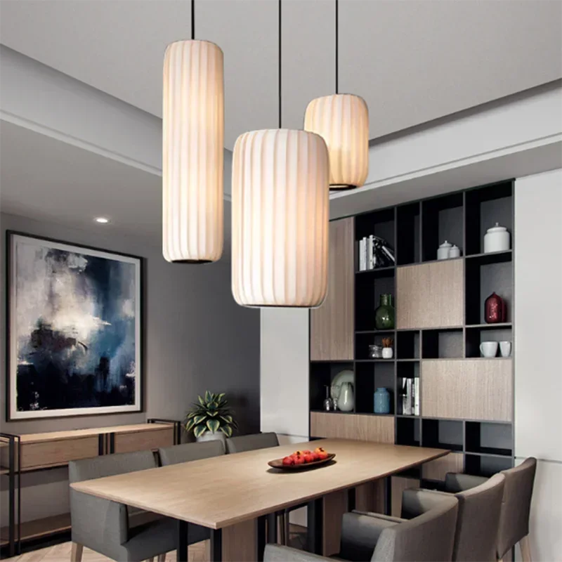 Minimalist Fabric Pendant Light for Dining Room