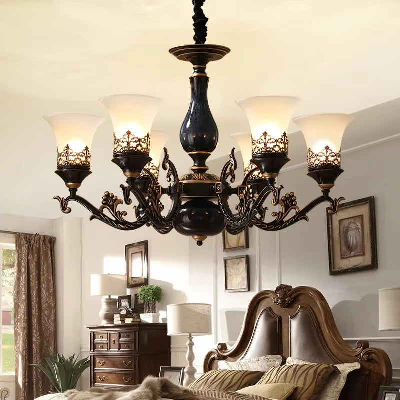 Ceramic Chandelier with E14 Socket Retro Luxurious