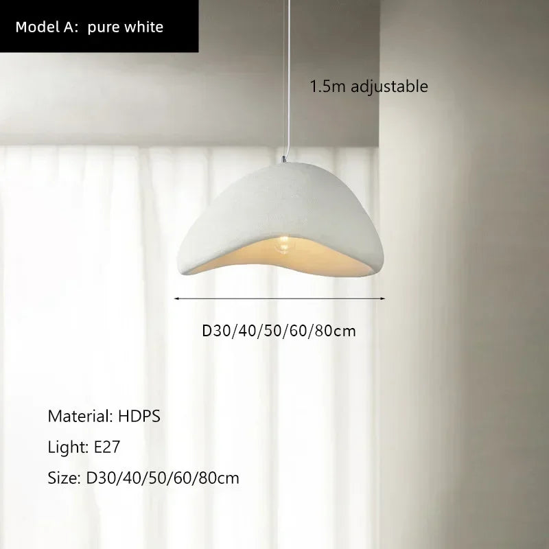 Lámpara colgante de tela minimalista para comedor