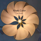 Sheer Petal Flower Fabric Pendant Light in Nine Colors for Bedroom