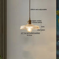 Nordic Glass Pendant Light with Copper Fixture