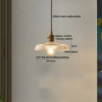 Nordic Glass Pendant Light with Copper Fixture