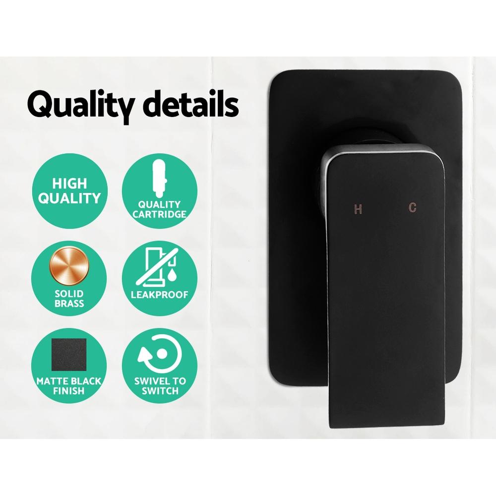 Cefito 9'' Rain Shower Head Set Handheld Round High Pressure Mixer Tap