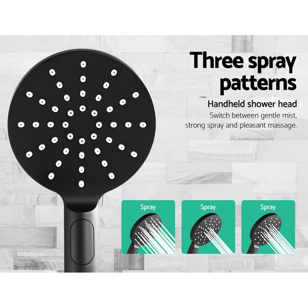 Cefito 9'' Rain Shower Head Set Handheld Round High Pressure Twins Tap