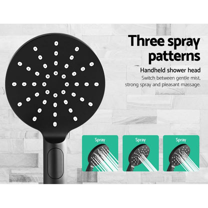 Cefito 9'' Rain Shower Head Set Handheld Round High Pressure Twins Tap