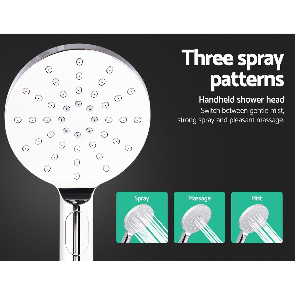 Cefito 9'' Rain Shower Head Set Handheld Round High Pressure Twins Tap
