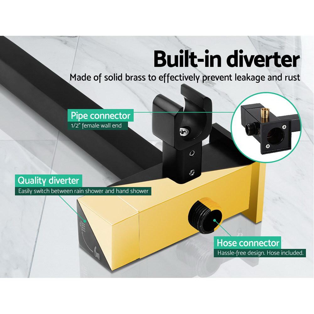 Cefito 8'' Rain Shower Head Set Handheld Round High Pressure Mixer Tap