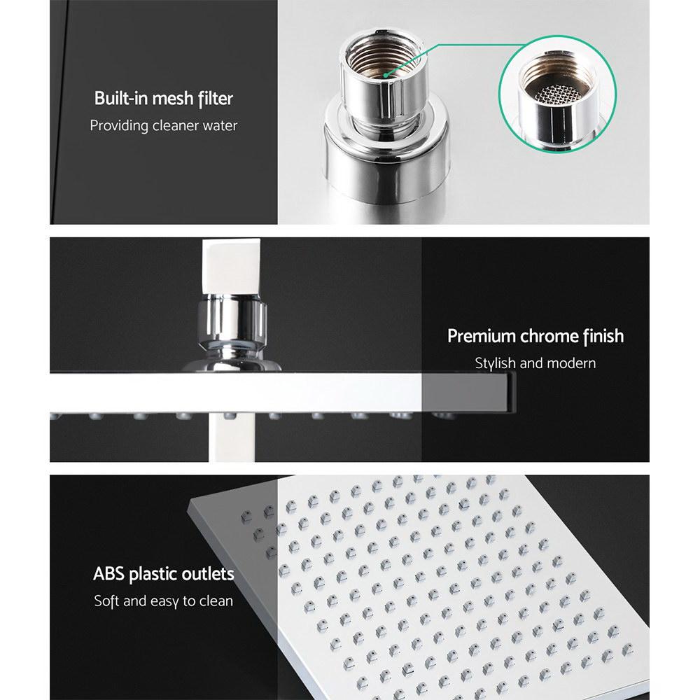 Cefito 8'' Rain Shower Head Set Handheld Round High Pressure Mixer Tap