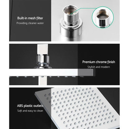 Cefito 8'' Rain Shower Head Set Handheld Round High Pressure wins Tap