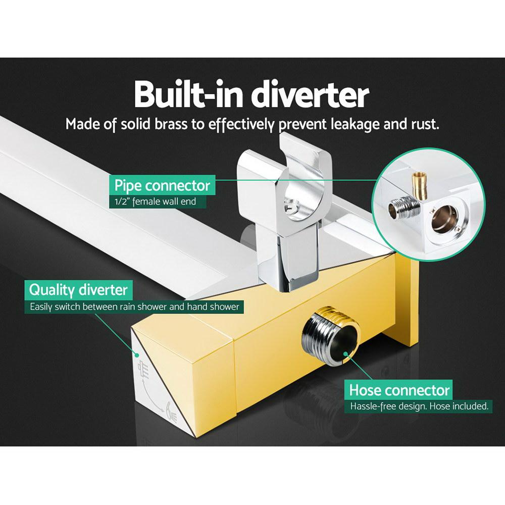 Cefito 8'' Rain Shower Head Set Handheld Round High Pressure wins Tap