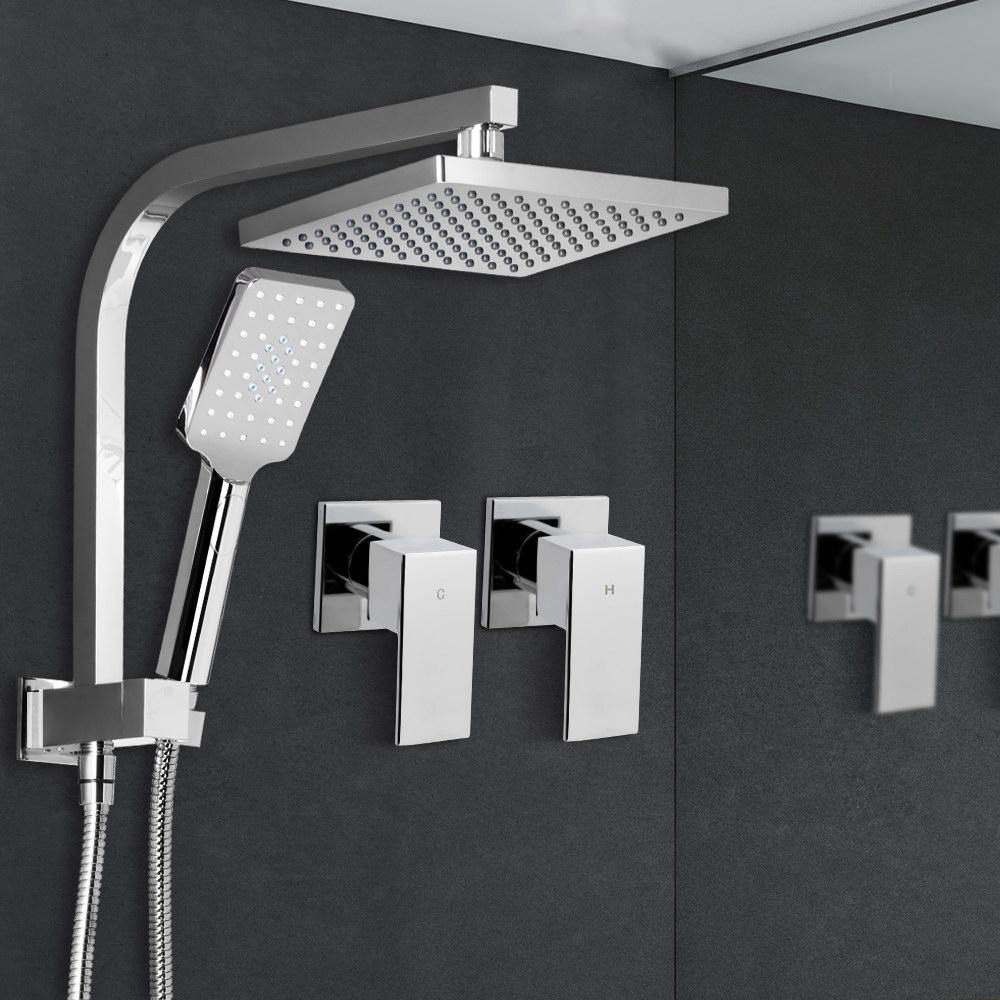 Cefito 8'' Rain Shower Head Set Handheld Round High Pressure wins Tap