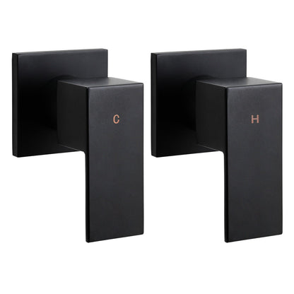 Cefito Bathroom Taps Faucet Rain Shower Head Set Hot And Cold Diverter