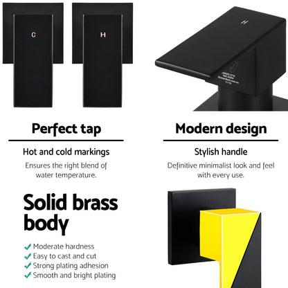 Cefito Bathroom Taps Faucet Rain Shower Head Set Hot And Cold Diverter