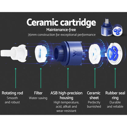 Cefito Shower Twins Tap Wall Bath Taps Brass Hot Cold Basin Bathroom