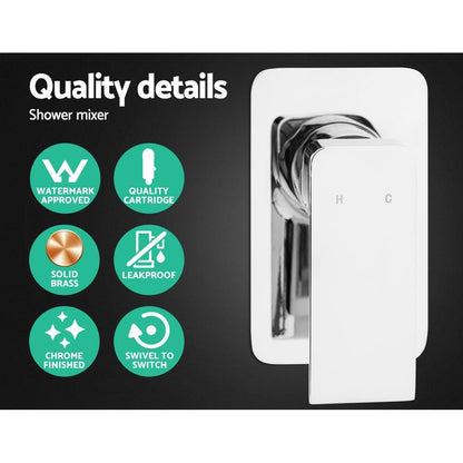 Cefito 8'' Rain Shower Head Wall Arm Square High Pressure Mixer Tap