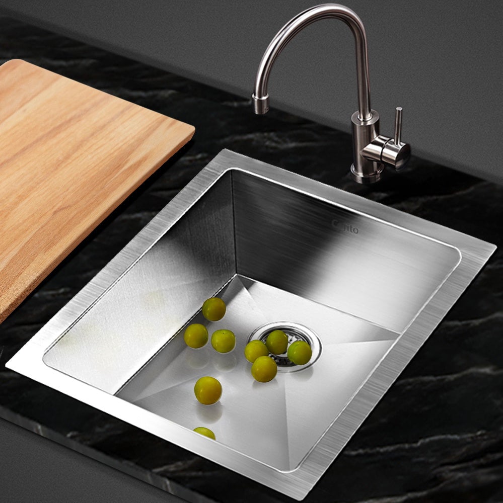 Cefito 39cm x 45cm Stainless Steel Kitchen Sink Under/Top/Flush Mount