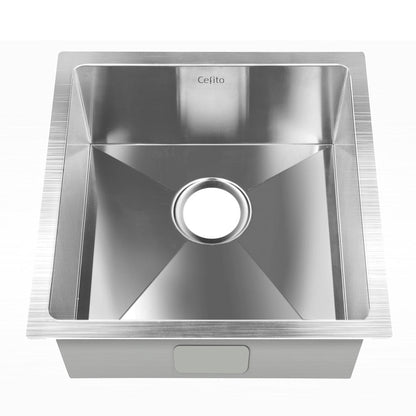 Cefito 44cm x 44cm Stainless Steel Kitchen Sink Under/Top/Flush Mount