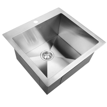 Cefito 53cm x 50cm Stainless Steel Kitchen Sink Under/Top/Flush Mount