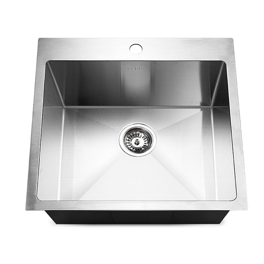 Cefito 53cm x 50cm Stainless Steel Kitchen Sink Under/Top/Flush Mount