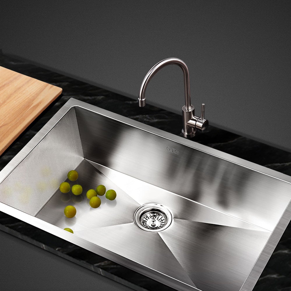 Cefito 70cm x 45cm Stainless Steel Kitchen Sink Under/Top/Flush Mount