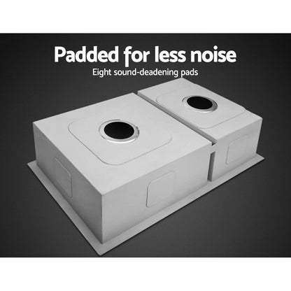 Cefito 71cm x 45cm Stainless Steel Kitchen Sink Under/Top/Flush Mount