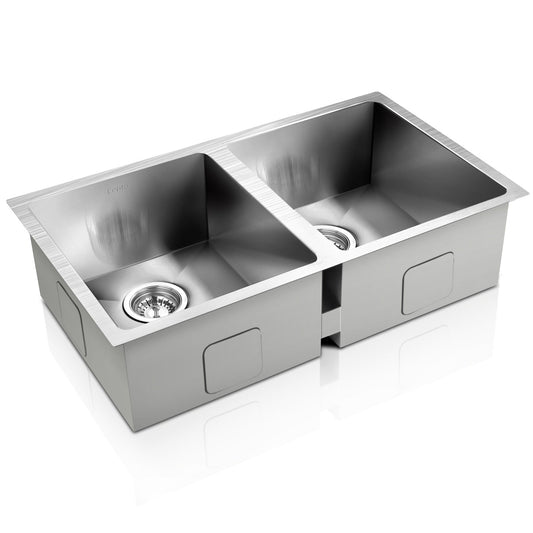 Cefito 77cm x 45cm Stainless Steel Kitchen Sink Under/Top/Flush Mount