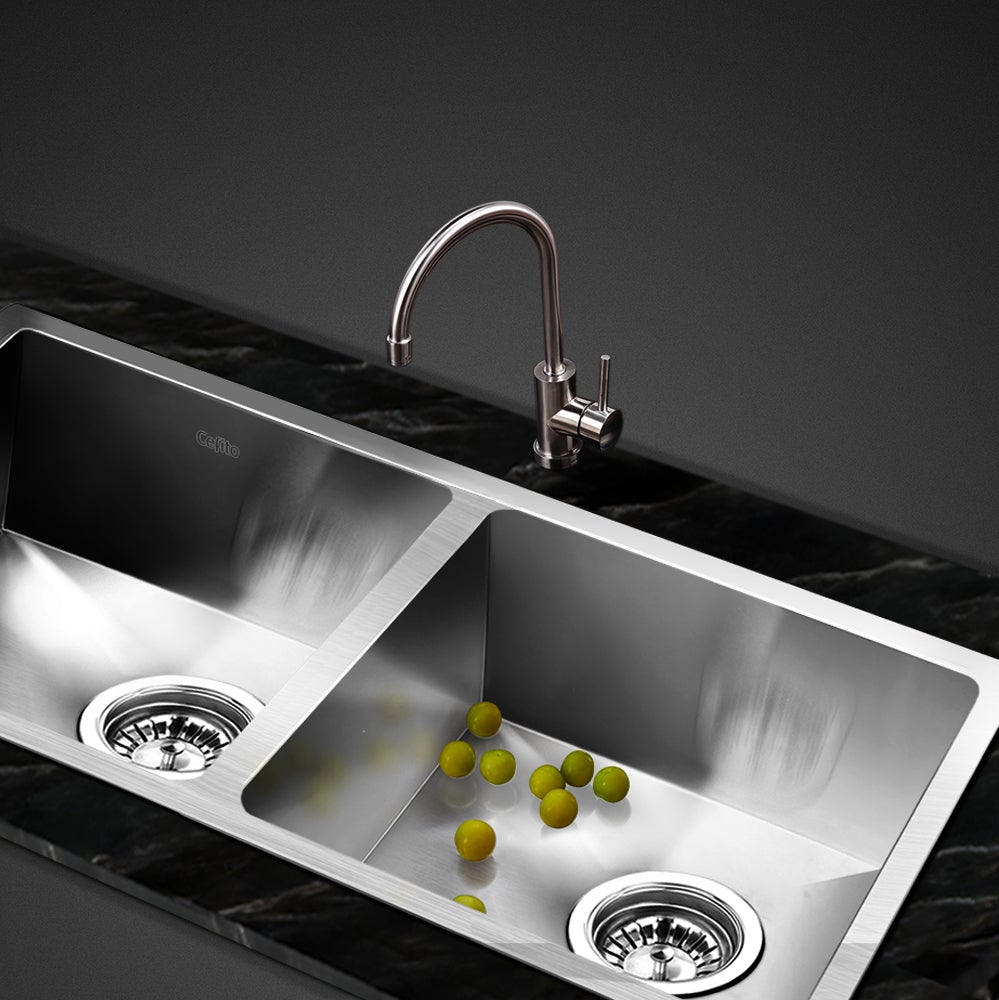 Cefito 77cm x 45cm Stainless Steel Kitchen Sink Under/Top/Flush Mount