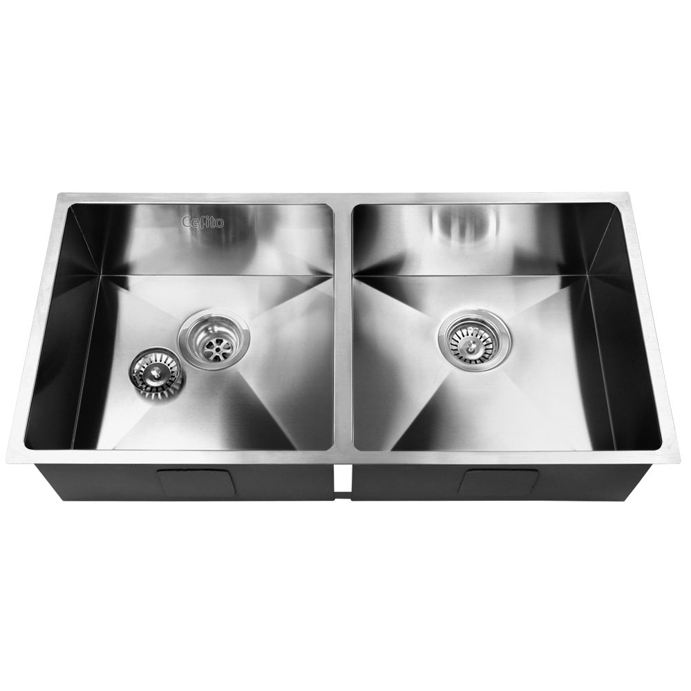 Cefito 86.5cm x 44cm Stainless Steel Kitchen Sink Under/Top/Flush