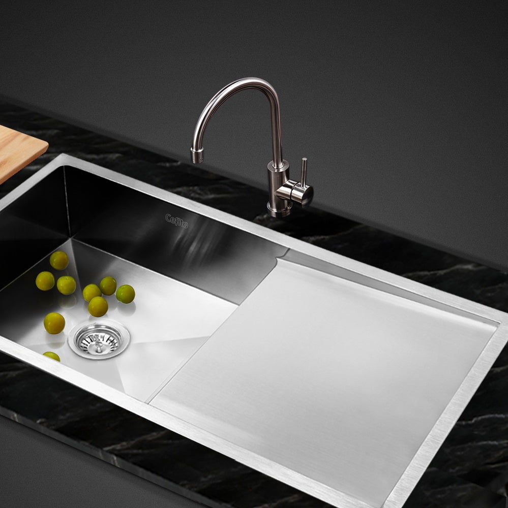 Cefito 96cm x 45cm Stainless Steel Kitchen Sink Under/Top/Flush Mount