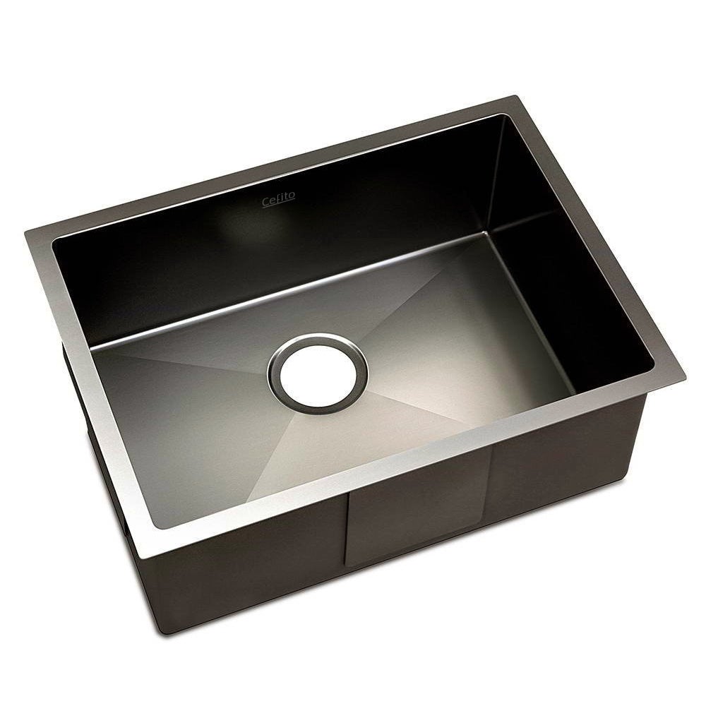 Cefito 60cm x 45cm Stainless Steel Kitchen Sink Under/Top/Flush Mount