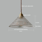 Nordic Glass Pendant Light with Copper Fixture