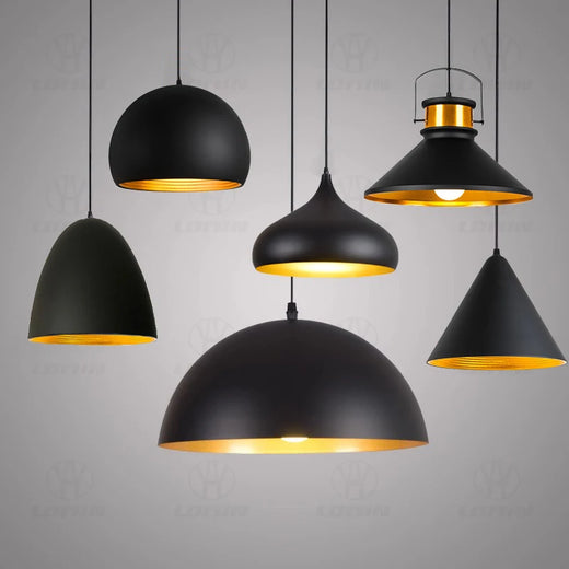 Industrial Black Iron Pendant Light for Dining