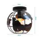 Industrial Iron Geometric Pendant Light for Dining