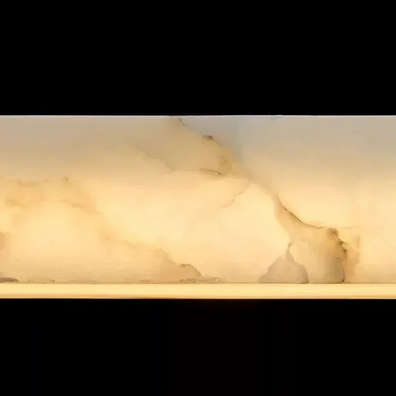 Minimalist Marble LED Pendant Light Linear Hanging