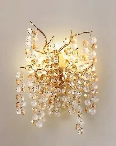Modern Gold Branch Crystal Chandelier for Dining Room