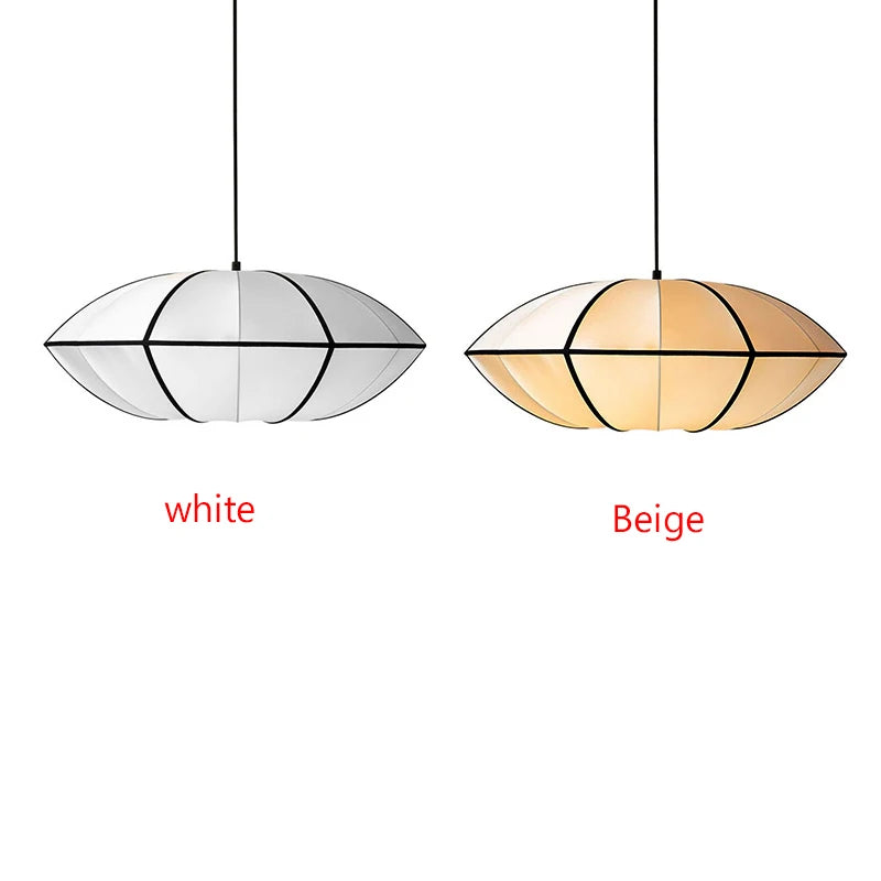 Nordic Fabric Pendant Light with Iron Frame