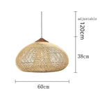 Wabi-sabi Rattan Hand-woven Pendant Light