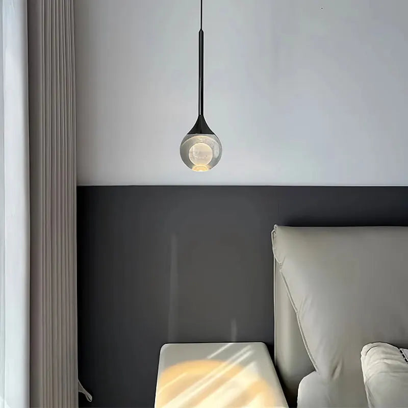 Minimalist Glass Pendant Light for Bedroom