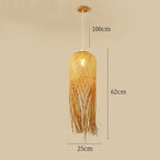Retro Rattan Pendant Light for Kitchen & Dining