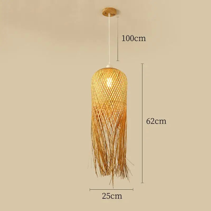 Retro Rattan Pendant Light for Kitchen & Dining