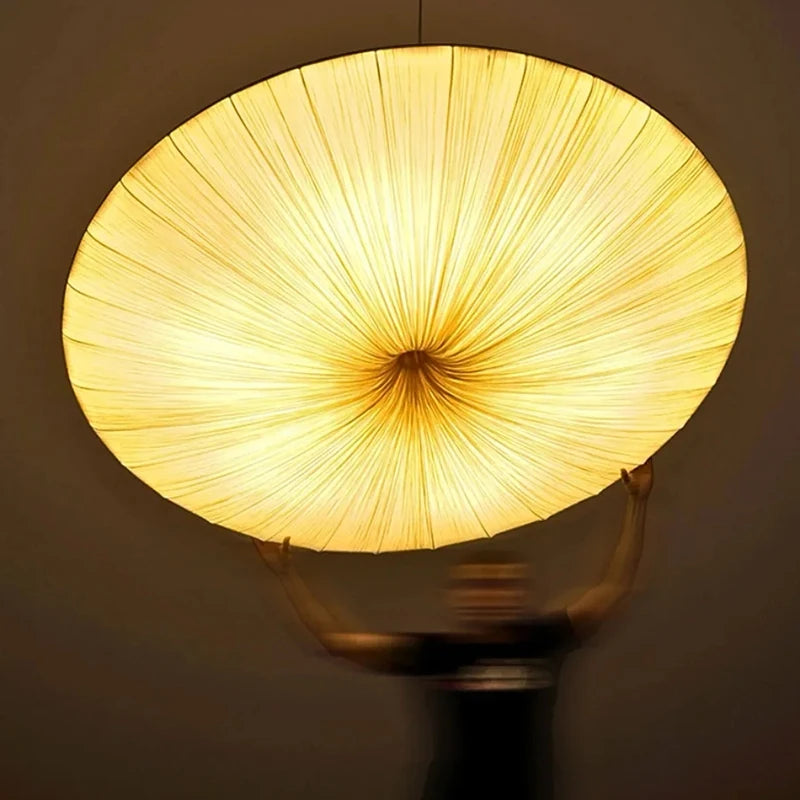 Nordic Textile Pendant Light - Wabi Sabi Design Hanging Lamp