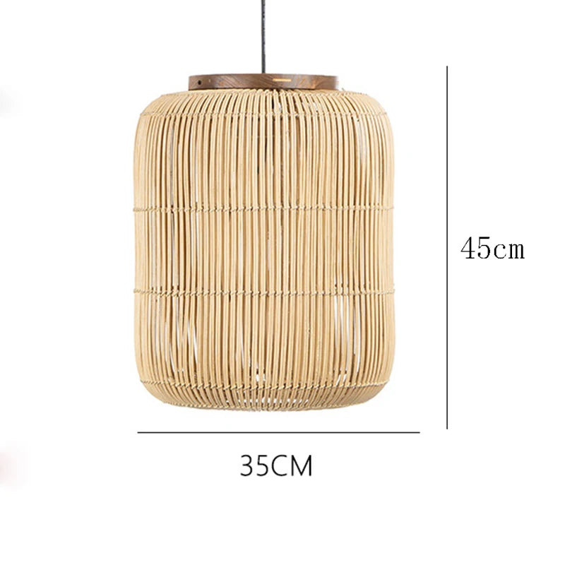 Wabi-sabi Rattan Hand-woven Pendant Light