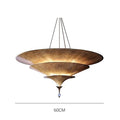 Lámpara colgante de madera estilo Wabi Sabi para comedor