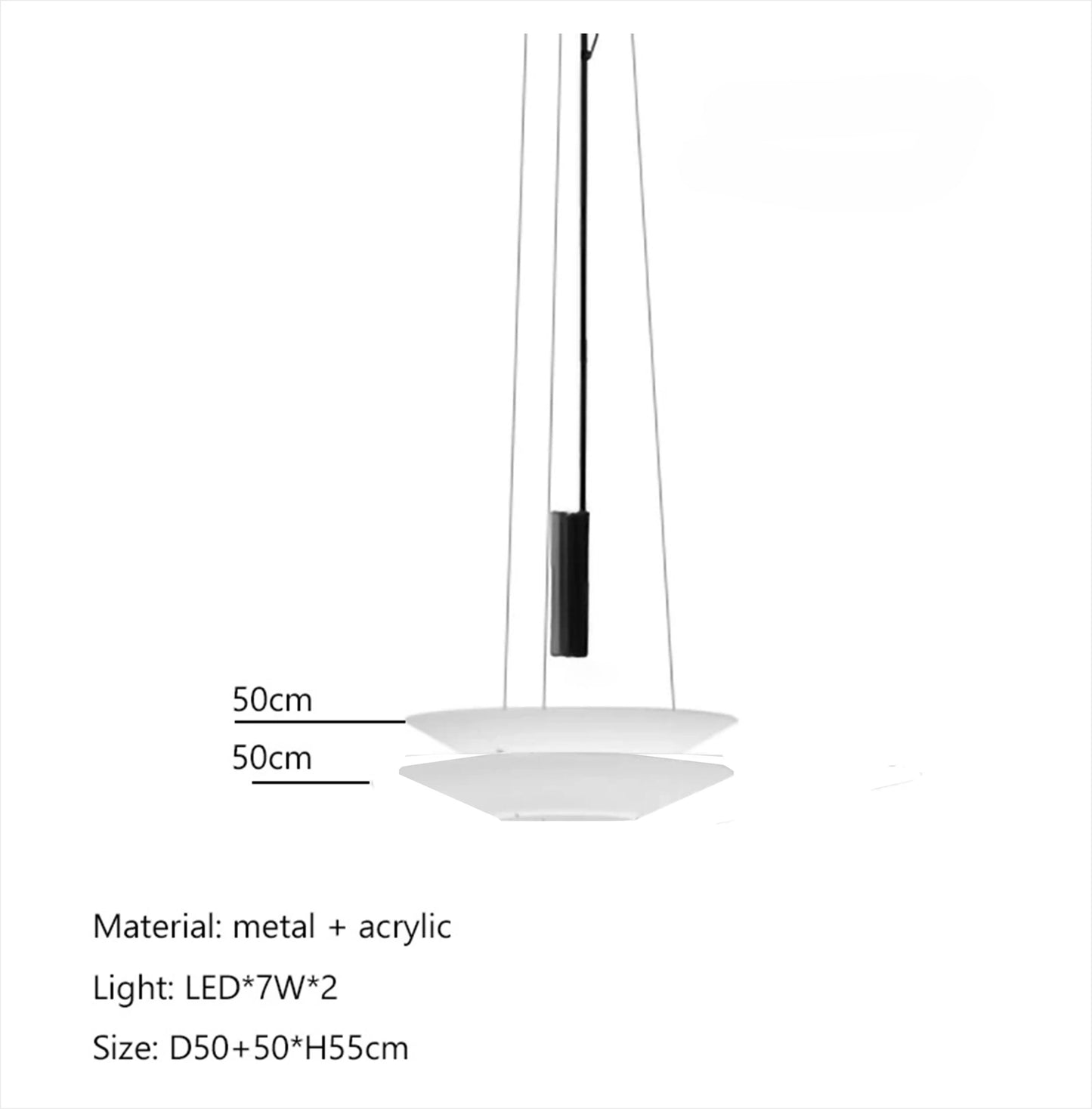 Minimalist Iron Pendant Light - Nordic UFO Design