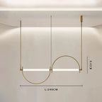 Lámpara Colgante Minimalista de Arco de Hierro para Sala de Estar