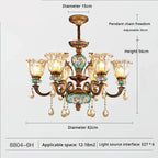 Luxury Zinc Alloy Chandelier with Resin Accents