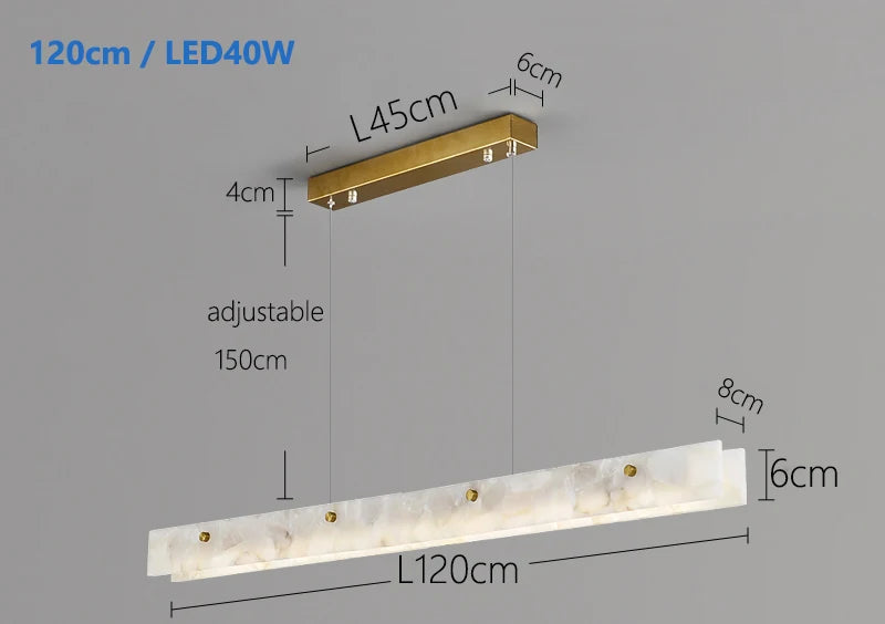 Minimalist Marble Pendant Light for Dining Room